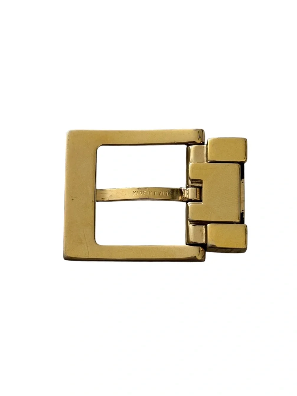 Vintage Dunhill London Gold-toned Solid Brass Square Belt Buckle Made in Italy
